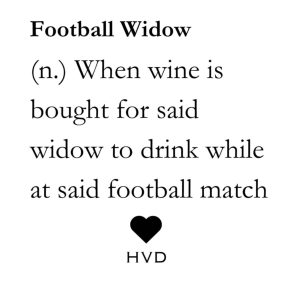 Personalised Label  - "Football Widow"